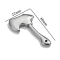 Polished silver axe pendant in stainless steel for DIY jewelry making, 40mm x 22mm size - Large Axe / Steel