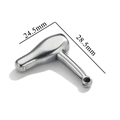 Polished silver stainless steel hair dryer charm pendant for DIY jewelry, 28.5mm x 24.5mm - Hair Dryer / Steel
