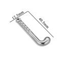 Polished silver hockey stick tool pendant for DIY jewelry, 40.5mm stainless steel charm - Golf Club / Steel