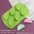 Siliconen watermeloen fruitvorm voor ijsblokjes en chocolade voor DIY bakken en crafts - 6 Holtes Watermeloen / Willekeurige Vormkleur