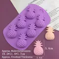 Detailweergave van de 6-vaks ananas siliconen mal voor DIY bakken en handgemaakte zeep - 6 Holtes Ananas / Willekeurige Vormkleur