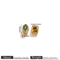 Distanziatore ovale in acciaio inossidabile dorato con cristalli verdi per gioielli - 10mm x 6,5mm / Perlina Ovale Oro con Strass - Verde