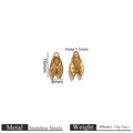 Polished 18K gold plated stainless steel cicada insect charm for DIY jewelry - Gold Cicada Small Pendant