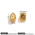 Perla a goccia in acciaio inossidabile placcata oro 18K per la creazione di gioielli - Stile Goccia d'Acqua