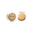 20mm 18K gold-plated stainless steel Taurus zodiac embossed pendant with size details - Single Piece / Gold-Taurus