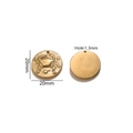Golden 18K plated stainless steel Cancer zodiac pendant with 20mm embossed design - Single Piece / Gold-Cancer
