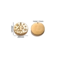 Pendentifs zodiaque en acier plaqué or 18K avec diamètre 20mm et trou de 1,3mm - Pièce Unique / Or-Verseau