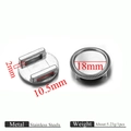 Polished silver 18mm stainless steel round tray connector for DIY bag hardware - Steel Color Round 18mm