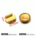 Golden stainless steel 18mm round tray hardware connector for DIY bags and jewelry - Gold Round 18mm