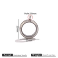 Detailed specs of 25mm round stainless steel locket pendant with 3.8mm hole size - 25mm / Steel
