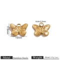 Polished golden butterfly stainless steel pendant charm for DIY jewelry making - Gold Butterfly Pendant Only (Without Chain)