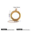 Gold 20mm stainless steel floating locket pendant with clear glass DIY window - 20mm / Gold