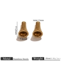 Golden stainless steel bell-shaped tassel end cap with 11.2mm height and 1.5mm hole - Gold Bell Shape Bead Cap
