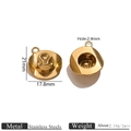 Golden cowboy hat charm in stainless steel for DIY jewelry making 21x17mm size - Gold Cowboy Hat