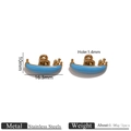 Blue enamel gondola pendants in stainless steel gold finish for jewelry making - Blue Gondola Boat Enamel Pendant
