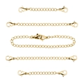 Golden stainless steel necklace extender chains with lobster clasps in multiple lengths - 50mm / Gold