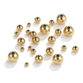 Golden stainless steel solid spacer beads for DIY jewelry making in various sizes - 2mm Hole 1mm / Gold