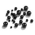Glossy black stainless steel spacer beads with center holes for DIY jewelry making - 3mm Hole 1.5mm / Black
