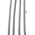 Modern 5mm silver grey braided stainless steel chain link for DIY jewelry making - Steel Color Cross Sparkle Chain