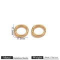 Golden stainless steel heart-shaped spring ring connector, 17.5mm round clasp for DIY jewelry - Gold Round Style / Outer Diameter 17.5mm
