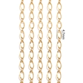 Minimalist gold-plated 4.7mm oval link chain for DIY jewelry making and layering - Gold Oval Snake Bone Chain