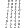 DIY stainless steel link chain with 6mm hollow flower design in bright silver finish - Steel Color Flower Chain