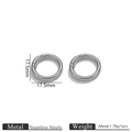 Polished silver stainless steel 17.5mm spring O-ring buckle for bags and DIY jewelry - Silver Round Style