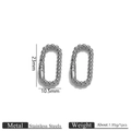 Silver stainless steel oval beaded spring clasp connectors for DIY jewelry making - Steel Curved Oval Style
