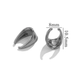 Detailed view of 304 stainless steel pendant pinch bails measuring 8mm by 10.5mm - Large 6x9 / Steel