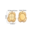 18K vergoldete Edelstahl Anhängerbasis oval für DIY Schmuckherstellung 8x12mm - Gold Unregelmäßig Geformt Basis Fach 14*20mm