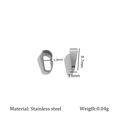 Polished silver stainless steel necklace bail pendant connector for jewelry making - Smooth Steel Color