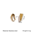 Three-striped gold stainless steel pinch bail connector for DIY jewelry pendants - Triple Striped Gold