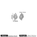 Golden stainless steel sacred heart charms for DIY jewelry, size 25mm x 13.3mm - Steel Double Hole Heart Connector