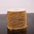 Polished gold stainless steel O-chain roll for DIY jewelry making accessories - Width 2.5 / Real Gold Plated Gold