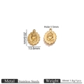 Golden stainless steel heart cross pendant charm for DIY jewelry making 20.6x13.6mm - Gold Cross Heart