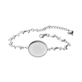 20mm stainless steel dolphin bracelet base with round tray for DIY jewelry making - Dolphin