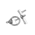 Detail of stainless steel OT toggle clasp with 13mm ring and 21mm T-bar dimensions - Metal Jewelry Clasp Style (9)