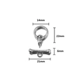 Vintage silver skull and bone toggle clasp for punk bracelets and necklaces - Skull and Bone Style (1)