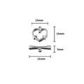 Silver stainless steel heart toggle clasp set for DIY jewelry necklaces and bracelets - Hollow Heart Style (3)