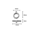 Silver stainless steel spiral OT toggle clasp set with textured O-ring and T-bar for jewelry - Spiral Twisted Texture Style (4)