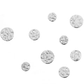 DIY silver hammered stainless steel round pendants with pre-drilled holes for jewelry making - Steel Round Hammered Style (410) / 8mm / Steel