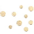 Polished gold hammered texture round charms for DIY jewelry making in various sizes - Gold Round Hammered Style (410) / 8mm / Gold