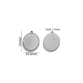 Pendentifs ovales en acier inoxydable argenté 29mm pour la création de bijoux - Couleur Acier Ovale 29x20.5mm