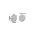 Pendentif ovale irrégulier en acier inoxydable argent 24.6x19mm pour bijoux DIY - Couleur Acier Ovale Large