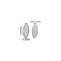 Pendentifs feuilles en acier inoxydable argenté pour bijoux DIY, taille 32,6x11,8mm - Couleur Acier Ovale Mince