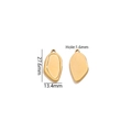 Golden irregular oval stainless steel charms for DIY jewelry making with dimensions - 27.5x13mm / Gold Irregular Oval