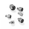 Polished stainless steel bell end caps for cord DIY jewelry making projects - 10mm / Steel