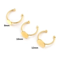 Basi per anelli regolabili in acciaio dorato con vassoi piatti da 8mm, 10mm e 12mm - 10mm / Stile A-Oro