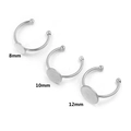 Tre misure di basi per anelli regolabili in acciaio inossidabile argento 8mm, 10mm, 12mm - 10mm / Stile A-Color Acciaio