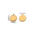 Pendentifs ronds en acier inoxydable doré avec bords festonnés pour création de bijoux - Or Motif Rond